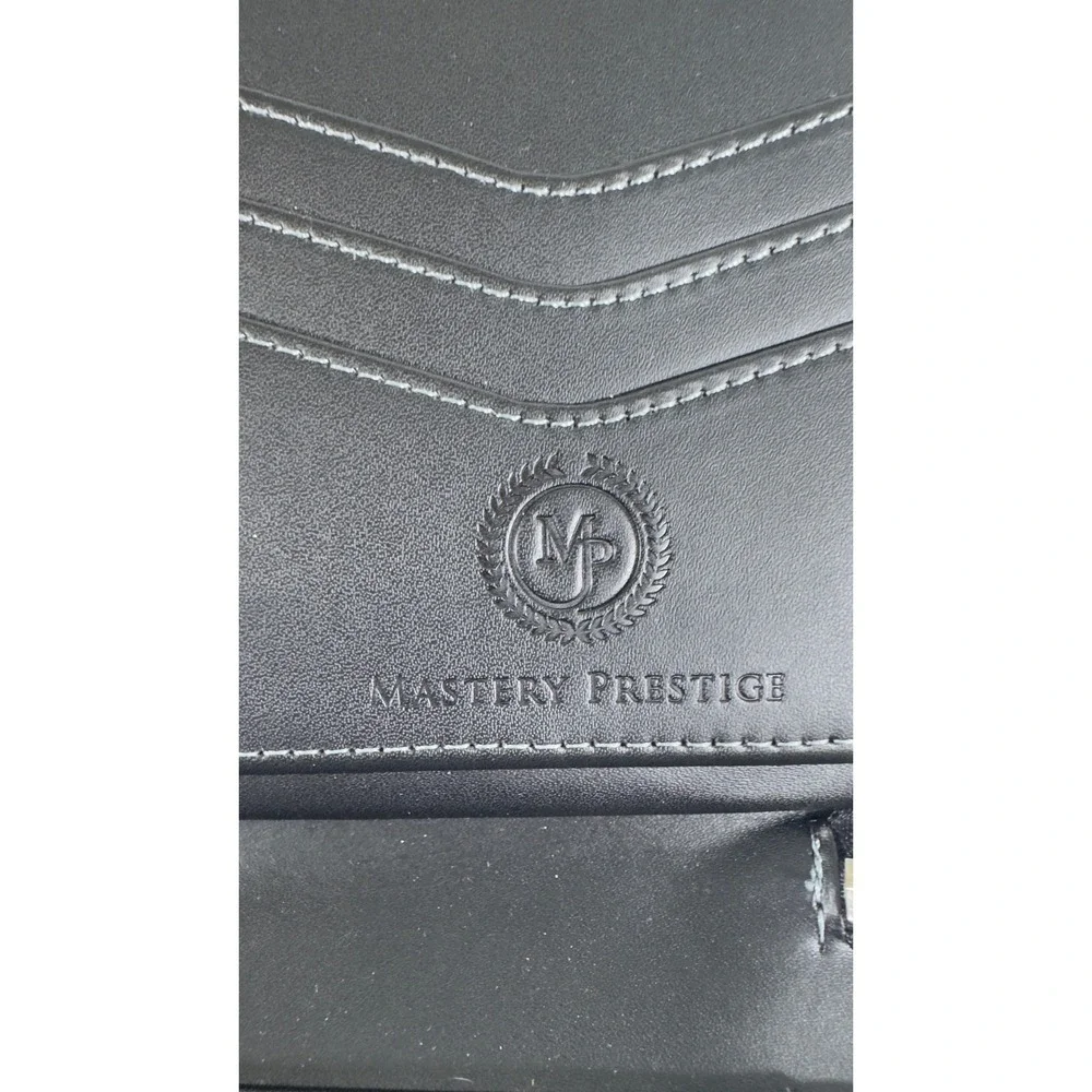 Mastery Prestige Portfolio Organizer Unisex Large Black Zip Padfolio